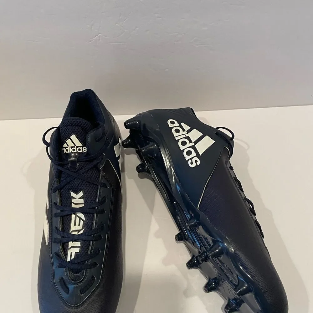 Adidas White and Blue Football Cleats Shoes with Quick-Lace System